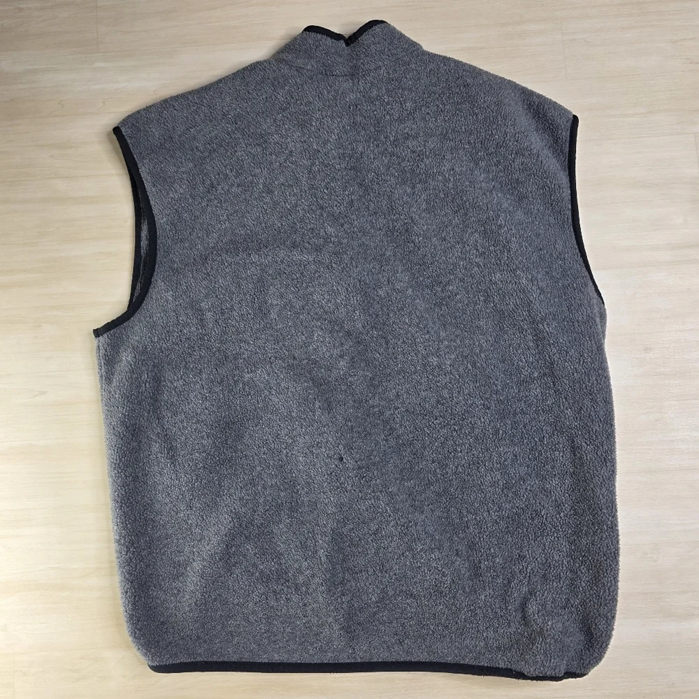 Vintage The North Face‎ Made in USA Size XL Fleece Vest Full Zip Gray Zip Pocket